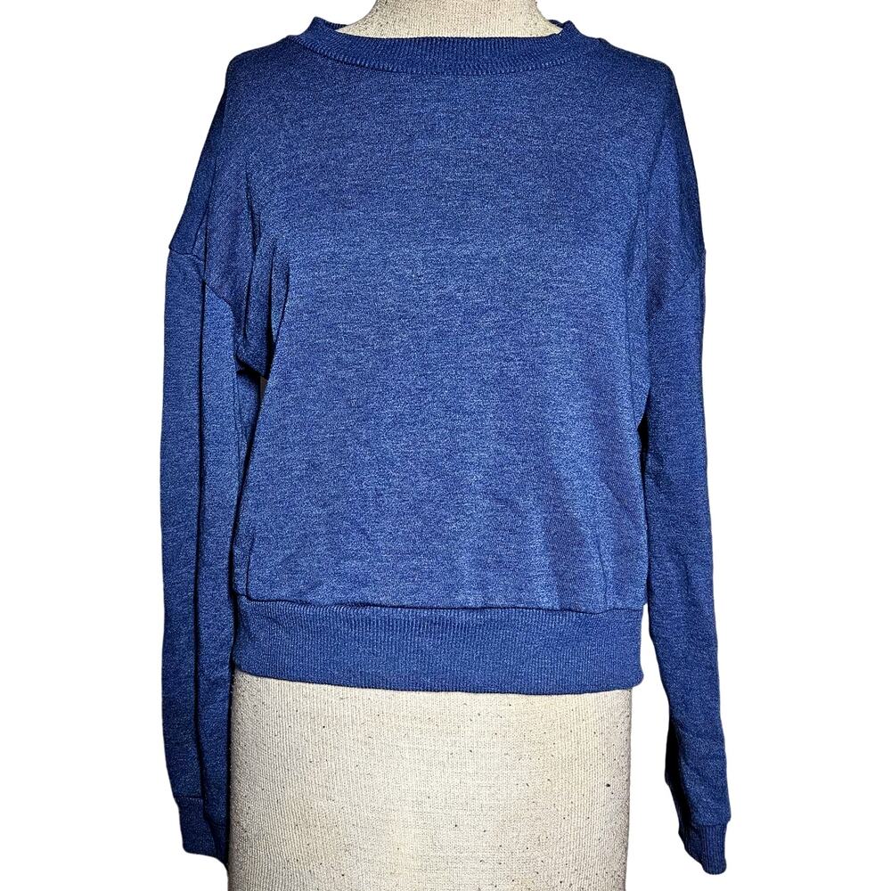 90 Degree by Reflex Cotton Blend Crop Sweatshirt Size Small